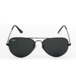 Ray-Ban Aviator sunglasses with dark UV protection lenses and metal frame