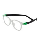 La Vita kids matte white and green eyeglasses