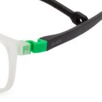 La Vita kids matte white and green eyeglasses