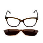 Chanel women's brown cat-eye sunglasses with solid brown lenses