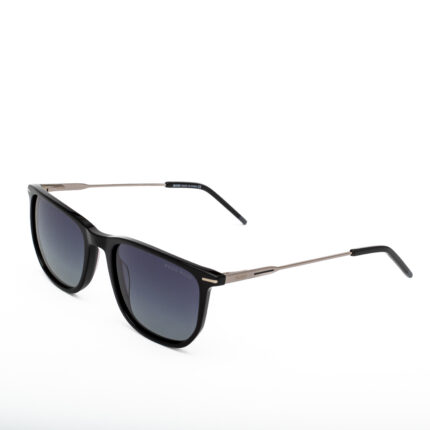 Hugo Boss unisex sunglasses with black square frame and gradient grey lenses