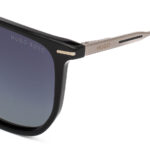 Hugo Boss unisex sunglasses with black square frame and gradient grey lenses