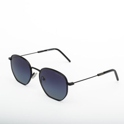 Hugo Boss unisex sunglasses with black frame and gradient gray polarized lenses