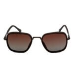 Vegas square polarized sunglasses with brown lenses