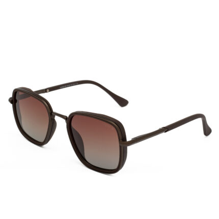 Vegas square polarized sunglasses with brown lenses