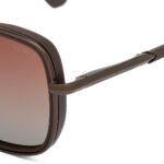 Vegas square polarized sunglasses with brown lenses