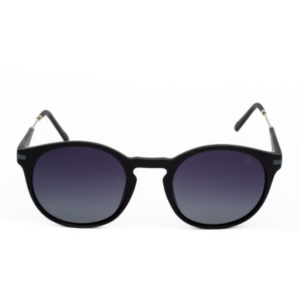 Calvin Klein Round Black Gradient Polarized Sunglasses