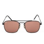 Vegas Black Square Polarized Sunglasses with Copper Lenses