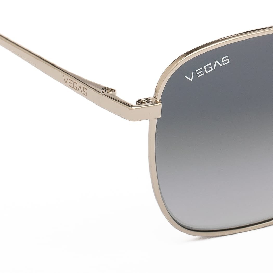 Vegas Square Silver Gradient Polarized Sunglasses