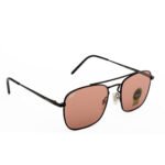Vegas Black Square Polarized Sunglasses with Copper Lenses