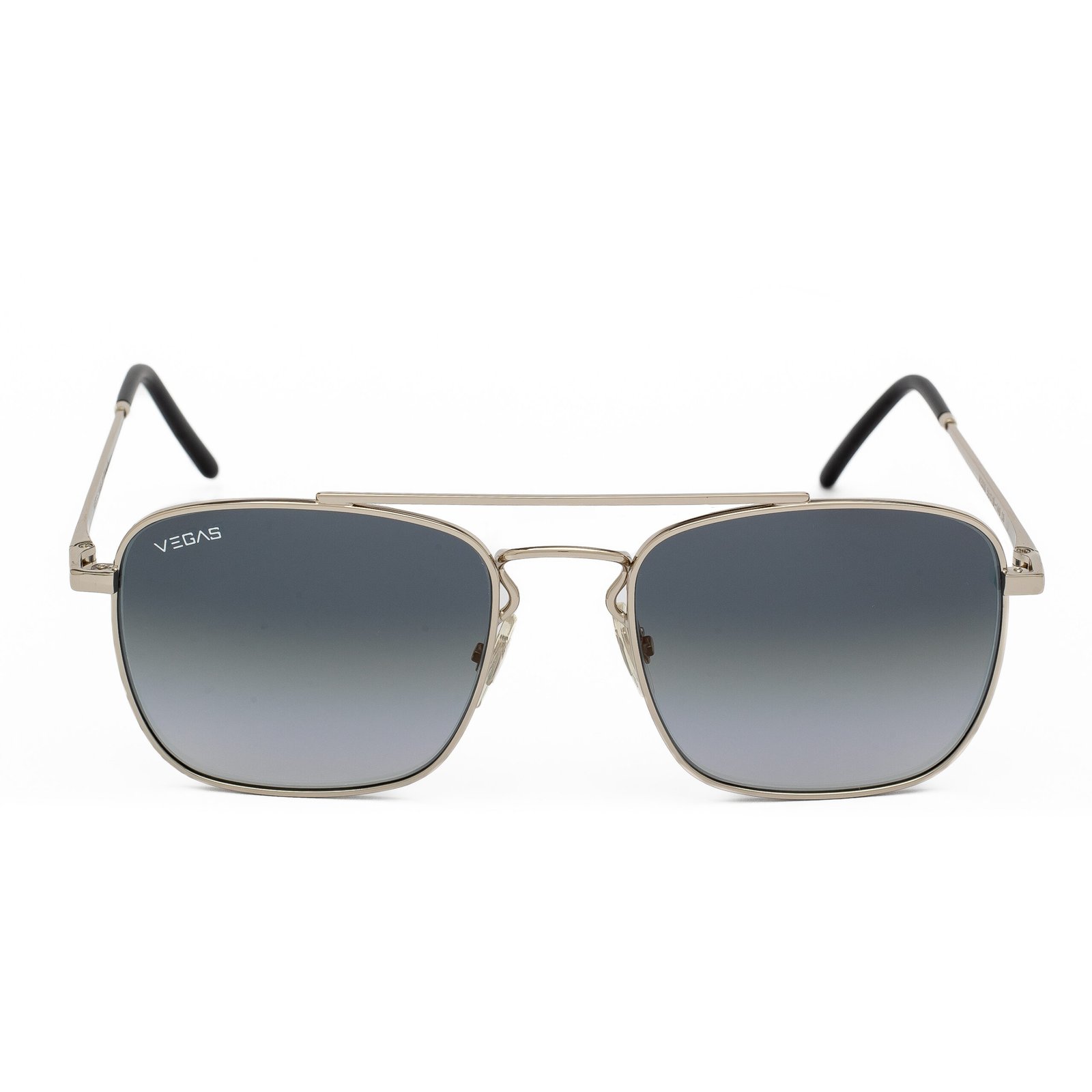 Vegas Square Silver Gradient Polarized Sunglasses