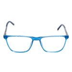 KTEPSY unisex blue eyeglasses with rectangular frame and transparent patterned temples