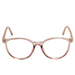 Chanel pink transparent eyeglasses for women – cat-eye frame