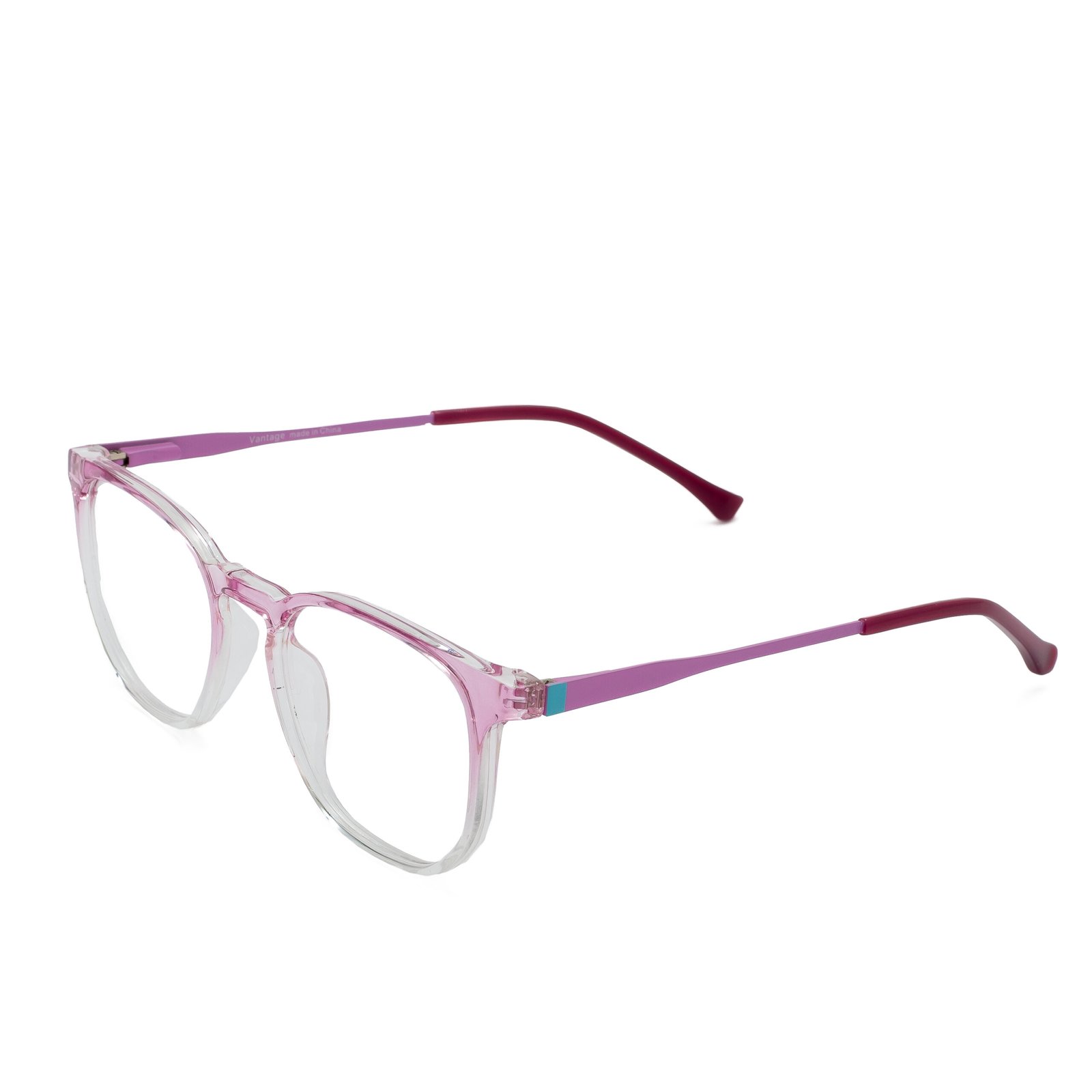 VINTAGE pink eyeglasses with turquoise detail