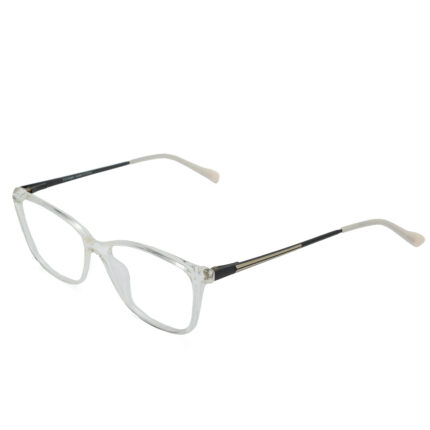 VINTAGE crystal eyeglasses with silver-accented black temples