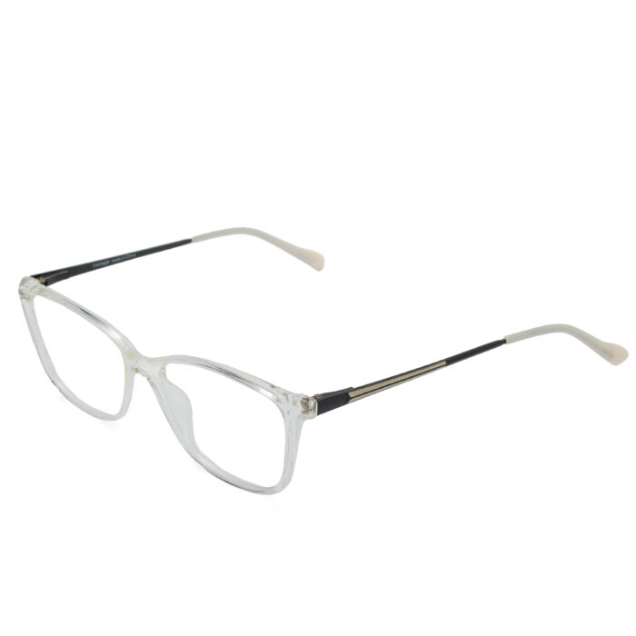 VINTAGE crystal eyeglasses with silver-accented black temples