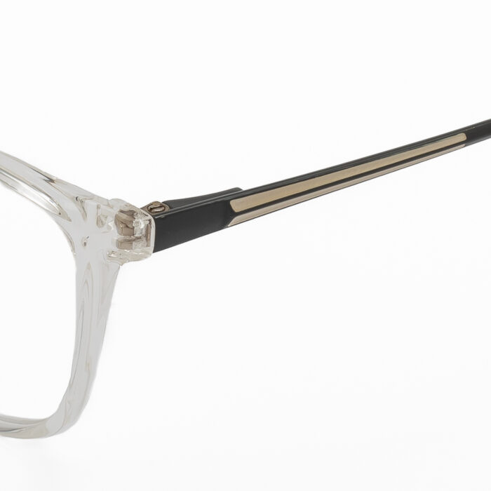 VINTAGE crystal eyeglasses with silver-accented black temples