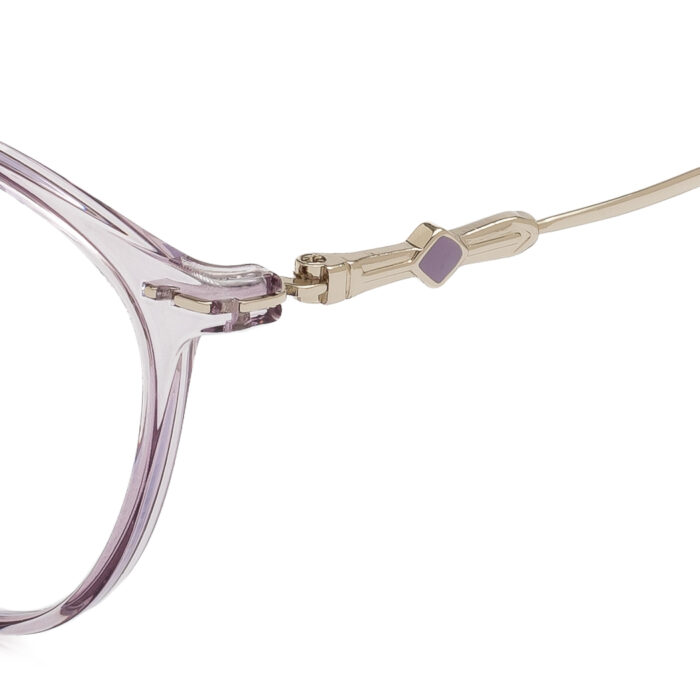 CHANEL lavender crystal cat eye eyeglasses