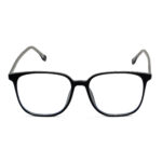 BOSS matte black square eyeglasses