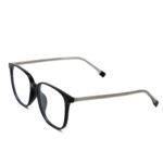 BOSS matte black square eyeglasses