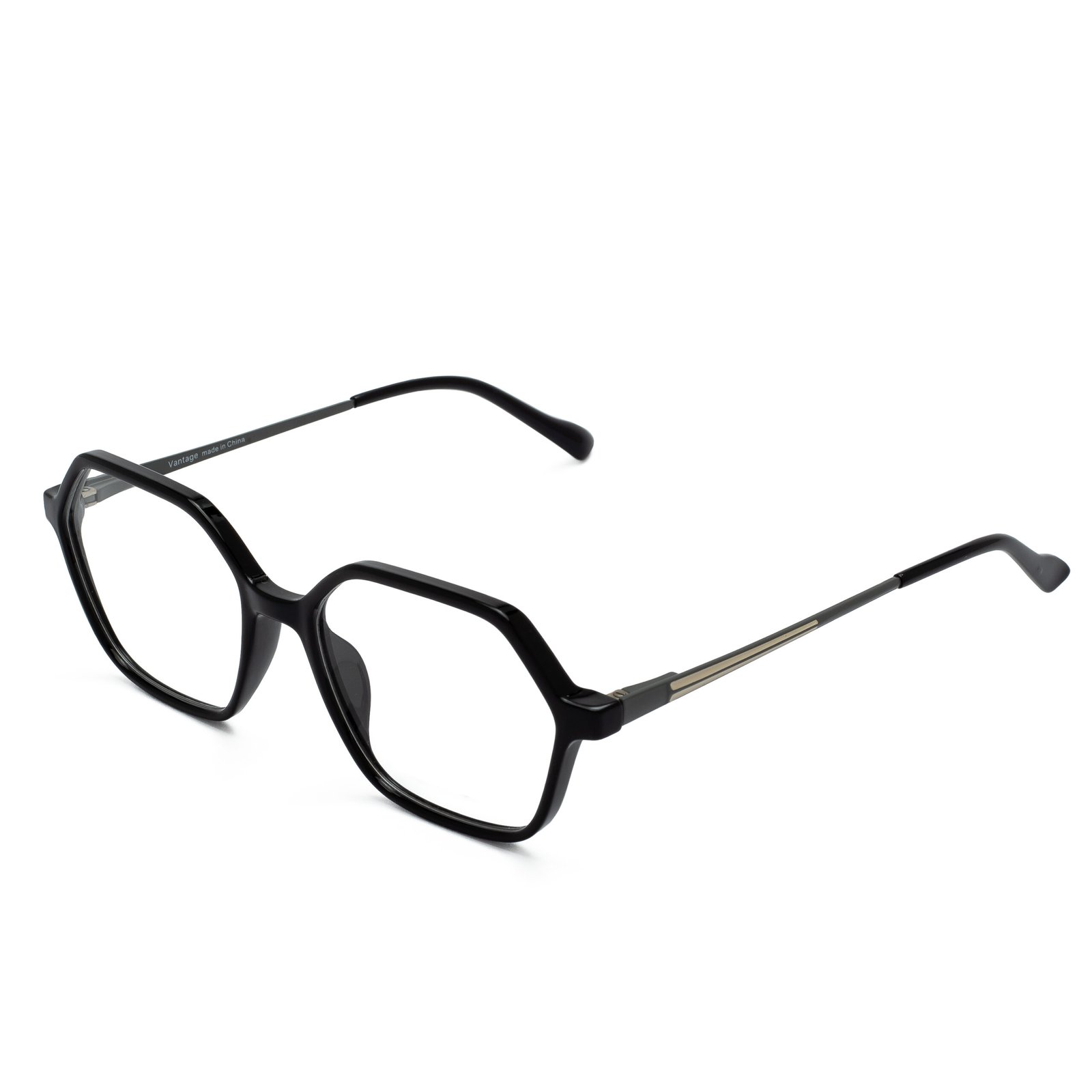 VINTAGE geometric black eyeglasses