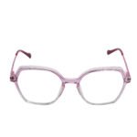 VINTAGE pink transparent geometric eyeglasses