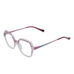 VINTAGE pink transparent geometric eyeglasses