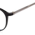 Chanel black round eyeglasses with grey temples