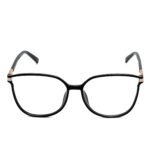 Vegas black eyeglasses with gold metal temples