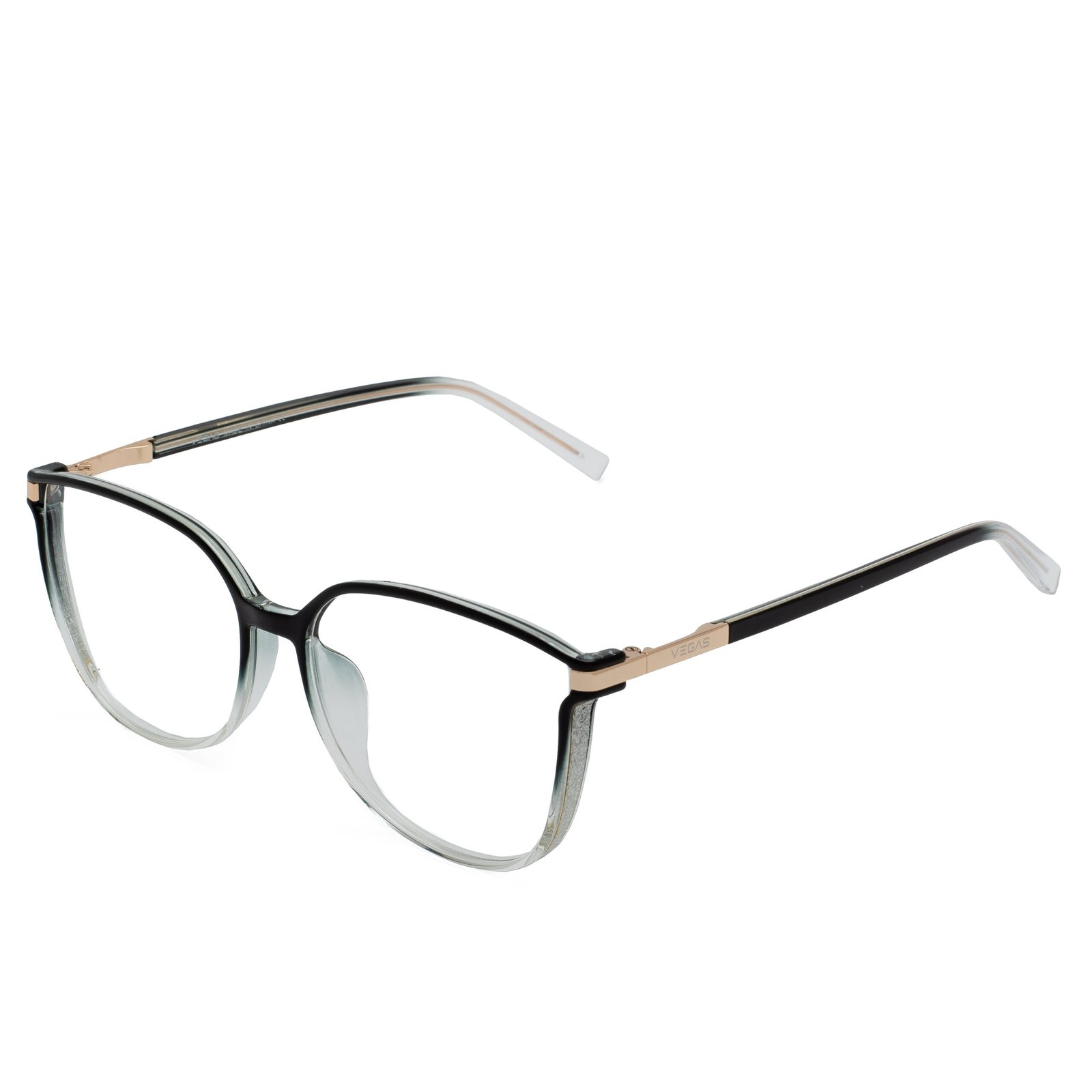 Vegas gradient black to clear eyeglasses for women