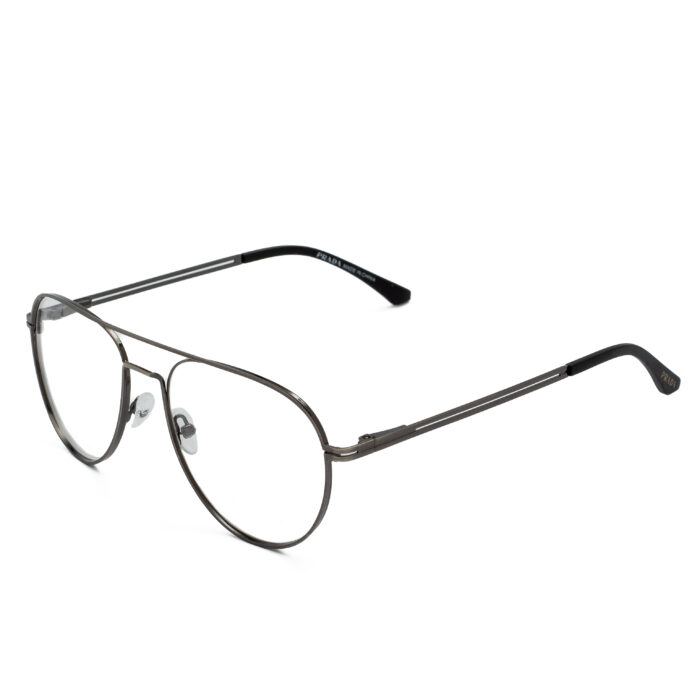 PRADA Gunmetal Aviator Eyeglasses