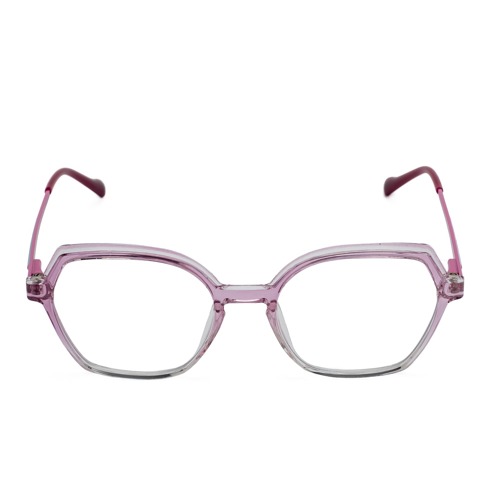 pink transparent eyeglasses for women