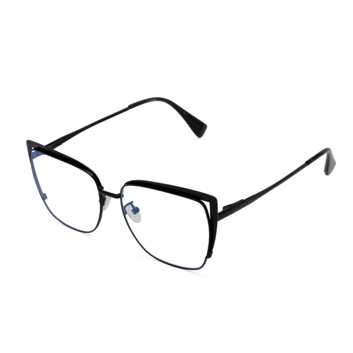 Morii Black Blue Cut Eyeglasses