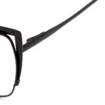 Morii Blue Cut Eyeglasses Black Cat Eye Frame