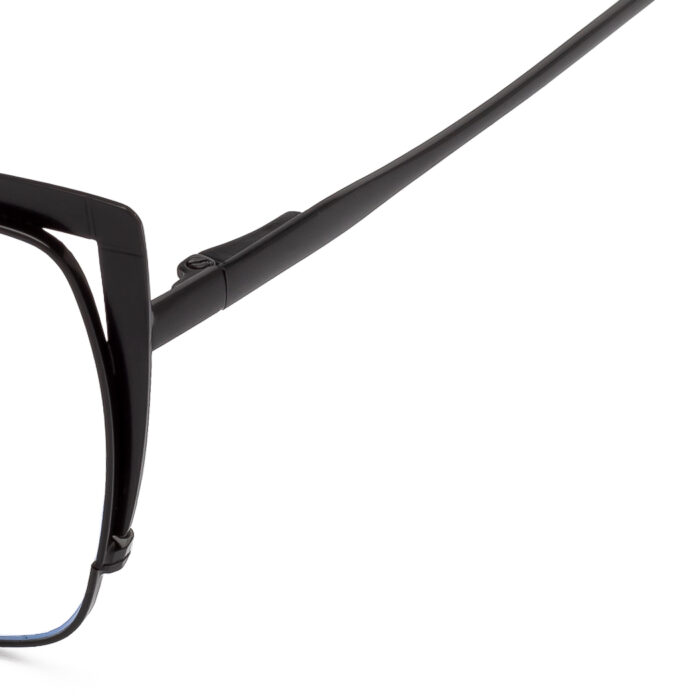 Morii Blue Cut Eyeglasses Black Cat Eye Frame