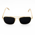 Ray-Ban sunglasses gold frame with glass black lenses