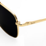 Ray-Ban sunglasses gold frame with glass black lenses