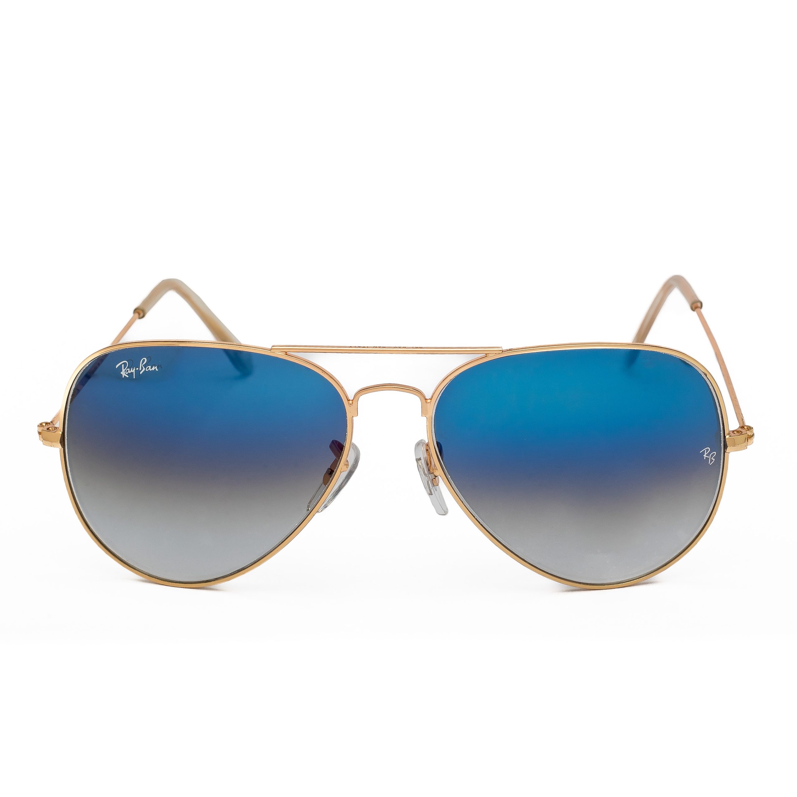 Ray-Ban Aviator sunglasses gold frame blue gradient