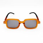 Orange square sunglasses women UV400 Italy design