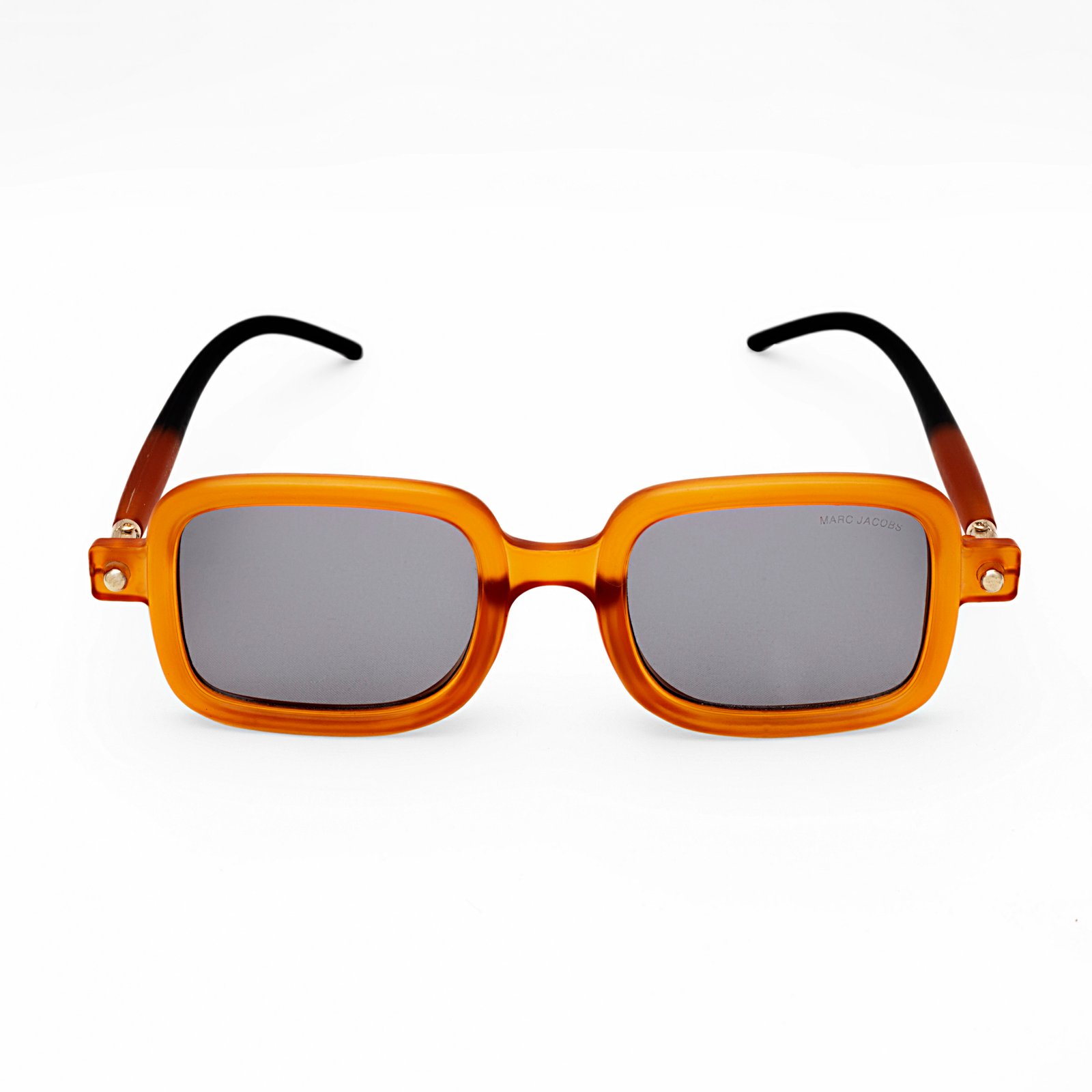 Orange square sunglasses women UV400 Italy design
