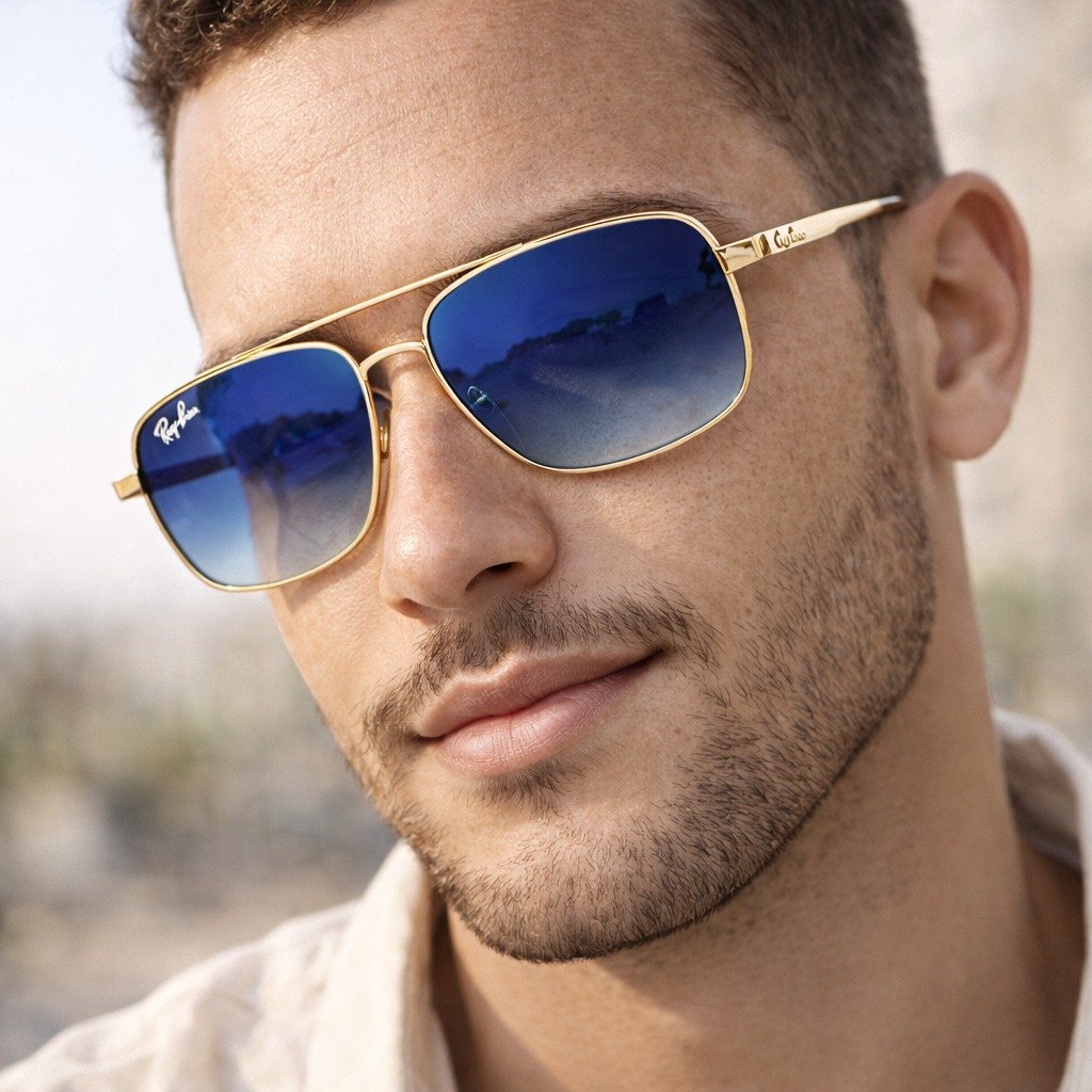 Unisex polarized sunglasses UV400 protection close up