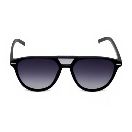 CD polarized sunglasses unisex matte black front view