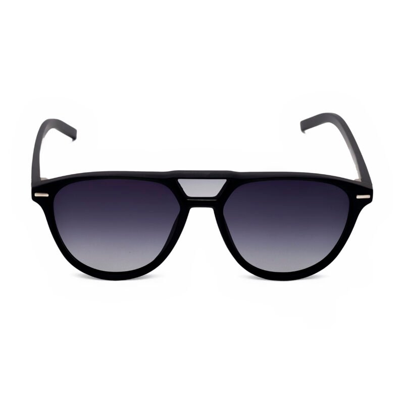 CD polarized sunglasses unisex matte black front view