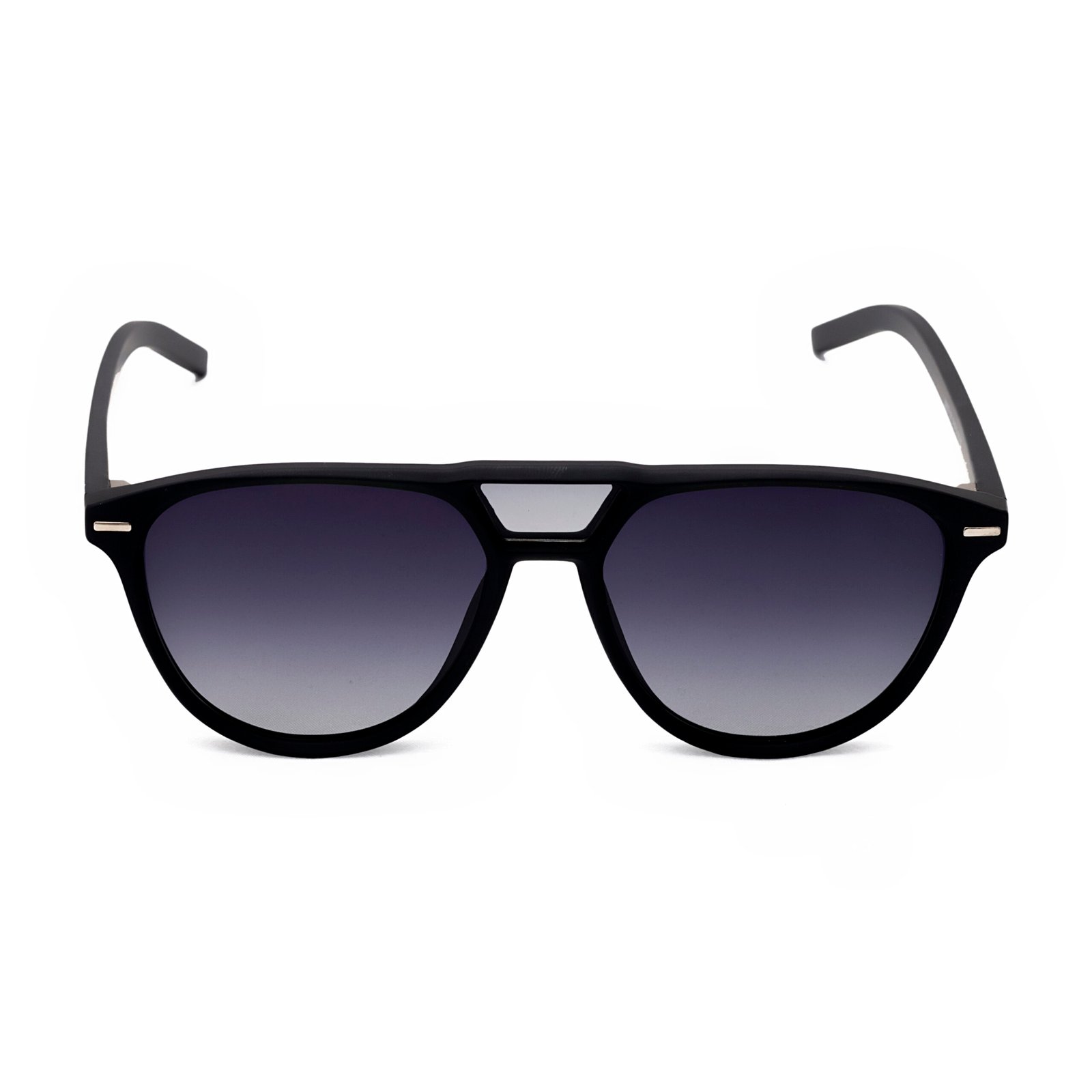 CD polarized sunglasses unisex matte black front view
